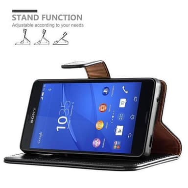 Sony Xperia Z3 COMPACT lommebokdeksel etui (svart)