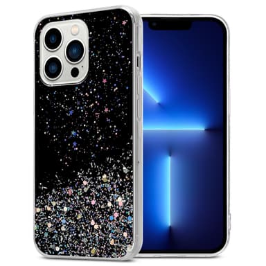 iPhone 13 PRO Silikondeksel Glitter (svart)