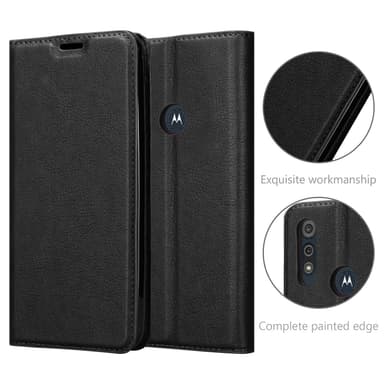 Motorola MOTO E6s 2020 lommebokdeksel case (svart)