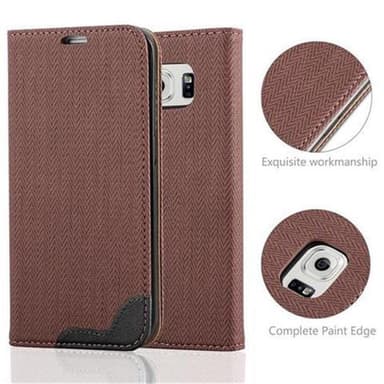 Samsung Galaxy S6 EDGE lommebokdeksel case (brun)