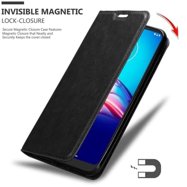 Motorola MOTO E6s 2020 lommebokdeksel case (svart)