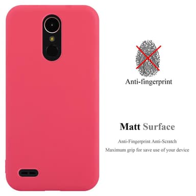 Deksel LG K10 2017 Silikon cover (rød)