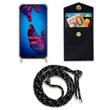 Huawei P20 Deksel med Halskjede (brun)
