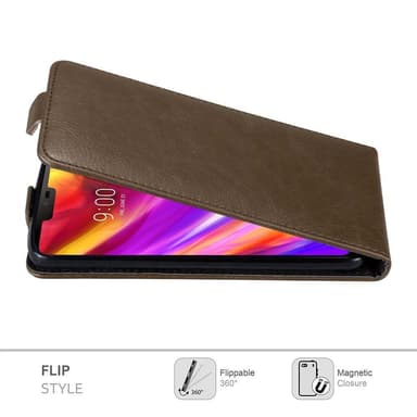 LG G7 ThinQ / FIT / ONE deksel flip cover (brun)