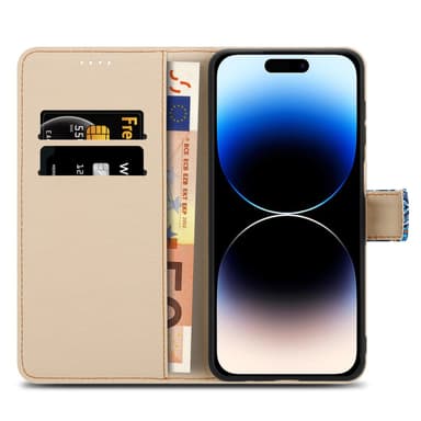 iPhone 14 PRO lommebokdeksel etui (blå)