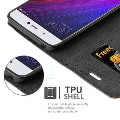 Xiaomi Mi 5s lommebokdeksel case (brun)