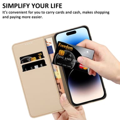 iPhone 14 PRO lommebokdeksel etui (blå)
