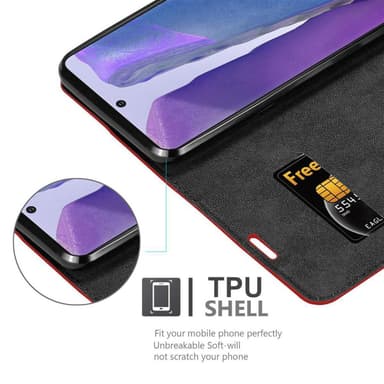 Samsung Galaxy NOTE 20 lommebokdeksel case (rød)