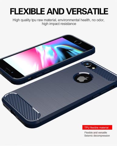 Deksel iPhone 7 / 7S / 8 ultra slim (blå)