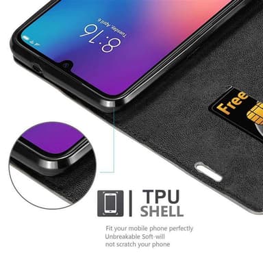 Xiaomi Mi 9 lommebokdeksel case (brun)