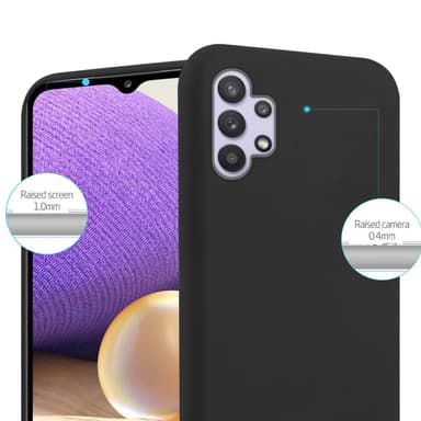 Deksel Samsung Galaxy A32 5G Silikon cover (svart)
