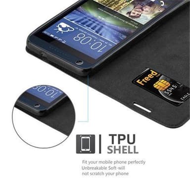 HTC Desire 626G lommebokdeksel case (svart)