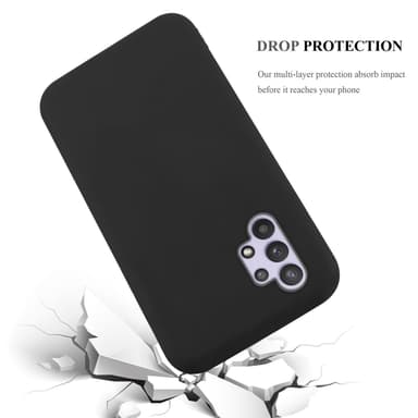 Deksel Samsung Galaxy A32 5G Silikon cover (svart)