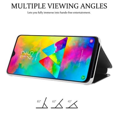 Samsung Galaxy M20 lommebokdeksel etui (sølv)