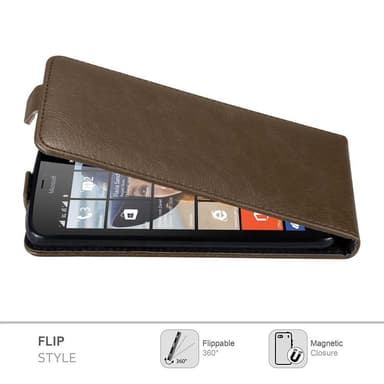 Nokia Lumia 640 deksel flip cover (brun)