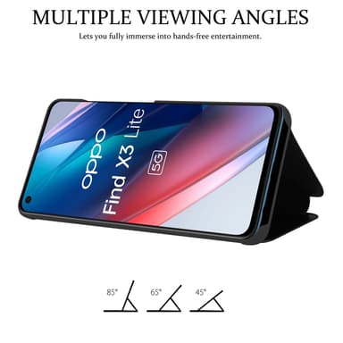 Oppo FIND X3 LITE lommebokdeksel etui (Svart)