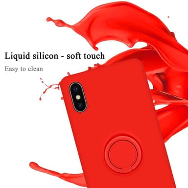 Deksel iPhone X / XS Ring Case (rød)