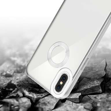 iPhone XS MAX silikondeksel Krom case (gjennomsiktig)