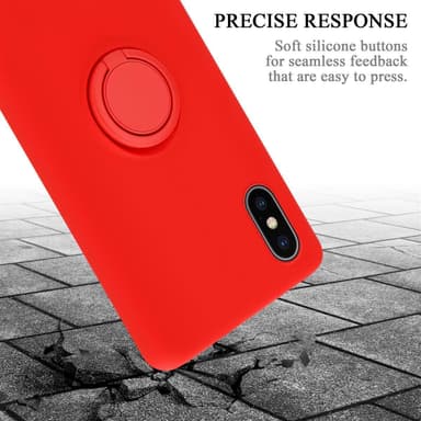 Deksel iPhone X / XS Ring Case (rød)