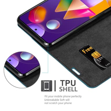 Samsung Galaxy M31s lommebokdeksel case (turkis)