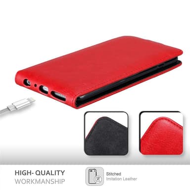 iPhone 6 PLUS / 6S PLUS deksel flip cover (rød)