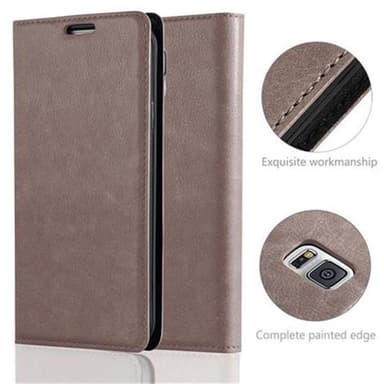 Samsung Galaxy S5 / S5 NEO lommebokdeksel case (brun)