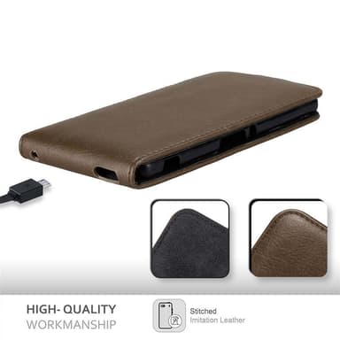 Sony Xperia M4 AQUA deksel flip cover (brun)