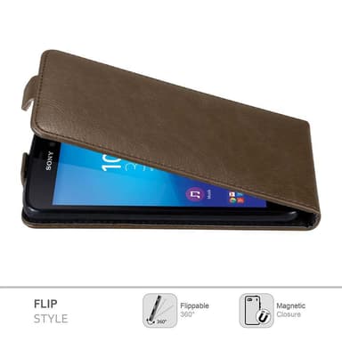 Sony Xperia M4 AQUA deksel flip cover (brun)