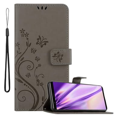 Sony Xperia 5 lommebokdeksel Blomster (grå)