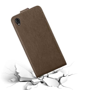 Sony Xperia M4 AQUA deksel flip cover (brun)