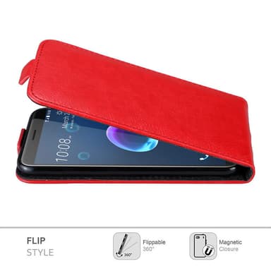 HTC Desire 12 deksel flip cover (rød)