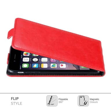 iPhone 6 PLUS / 6S PLUS deksel flip cover (rød)