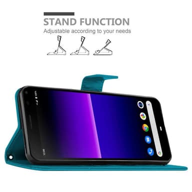 Sony Xperia 8 lommebokdeksel Blomster (blå)