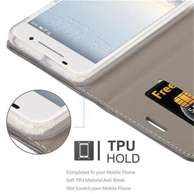 HTC ONE A9 lommebokdeksel etui (grå)