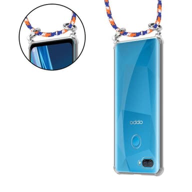 Oppo A12 Deksel med Halskjede (blå)