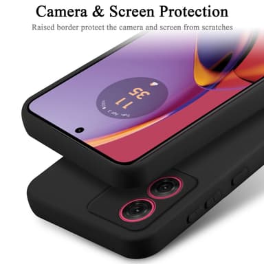 Motorola Moto G84 silikondeksel case (Svart)
