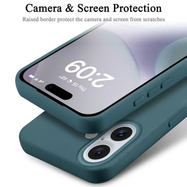 iPhone 16 PLUS silikondeksel case (grønn)