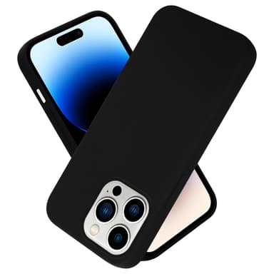 iPhone 14 PRO MAX silikondeksel case (svart)
