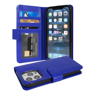 iPhone 13 PRO MAX lommebokdeksel case (blå)