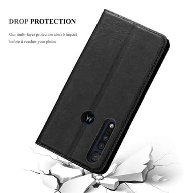 Motorola MOTO G8 PLUS lommebokdeksel case (svart)