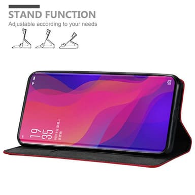 Oppo FIND X lommebokdeksel case (rød)