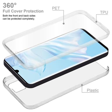 Huawei P30 PRO Deksel 360 Case Cover (gjennomsiktig)