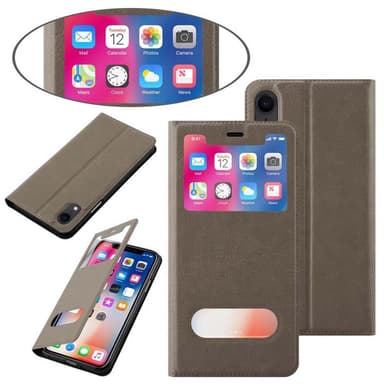 iPhone XR lommebokdeksel cover (brun)