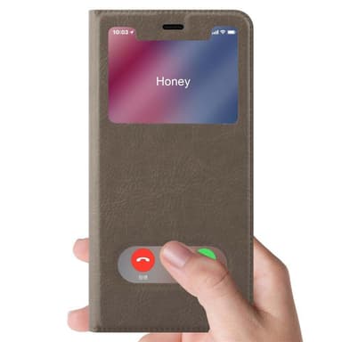 iPhone XR lommebokdeksel cover (brun)