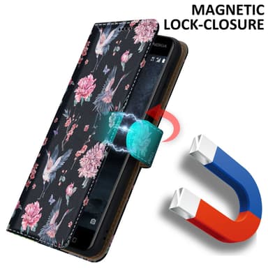 Nokia 6.1 lommebokdeksel etui (svart)