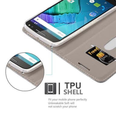 Motorola MOTO X STYLE lommebokdeksel etui (grå)