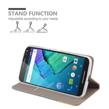 Motorola MOTO X STYLE lommebokdeksel etui (grå)