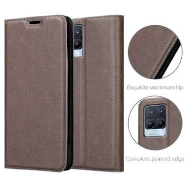 Realme 8 4G / 8 PRO lommebokdeksel case (brun)