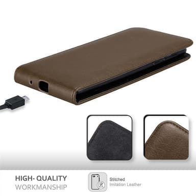 Motorola MOTO E5 / G6 PLAY deksel flip cover (brun)
