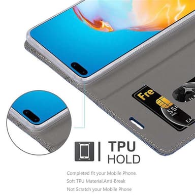 Huawei P40 lommebokdeksel etui (blå)